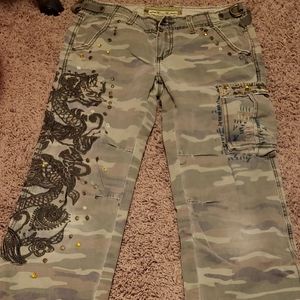 Miss Me Camo Cargo Pants M